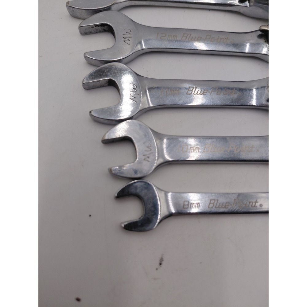 Blue Point 11 Piece Short Ratchet Wrench Set 8mm-19mm Mechanic Tools Garage - Picture 3 of 8